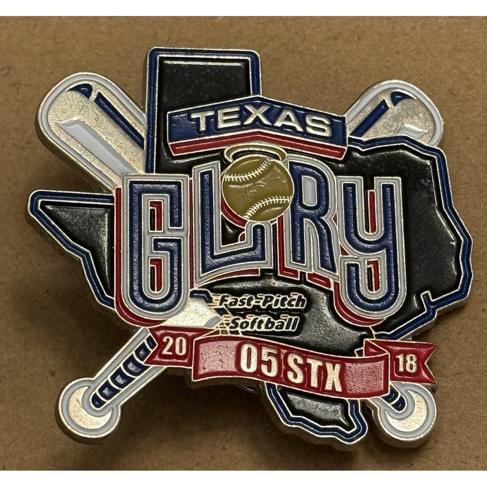 Texas Glory 2018 Fastpitch Softball Memorabilia Girl Women Lapel Trading Pin